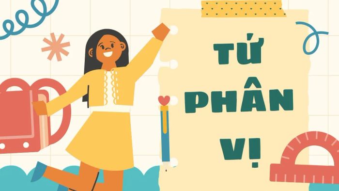 Tứ phân vị của bộ dữ liệu đã được phân nhóm.