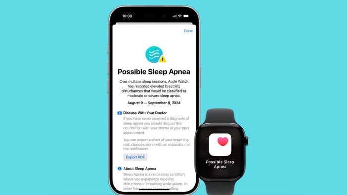 Apple Watch là một sản phẩm nổi bật của Apple, được trang bị máy đo gia tốc giúp phát hiện những chuyển động nhỏ ở cổ tay người dùng. Nhờ vậy, tính năng phát hiện ngưng thở khi ngủ trên Apple Watch có thể nhận diện các rối loạn hô hấp và các dấu hiệu của chứng ngưng thở khi ngủ ở mức độ trung bình và nghiêm trọng. Apple đã nhận được sự chấp thuận của Cục Quản lý Thực phẩm và Dược phẩm Hoa Kỳ (FDA) cho tính năng này, khẳng định độ tin cậy và chính xác của công nghệ.