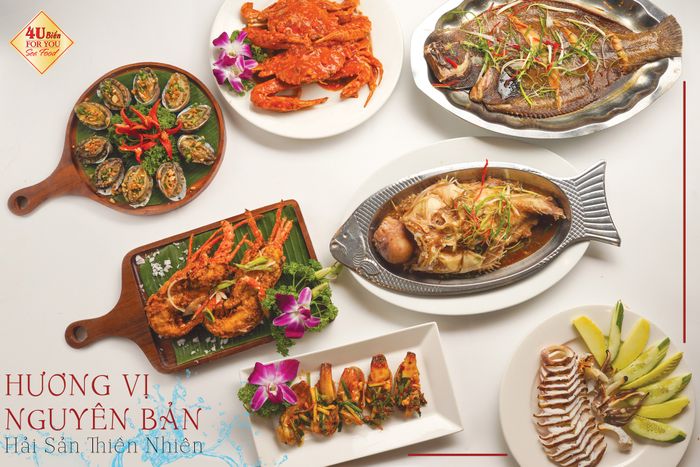 4U Seafood Restaurant, located on Vo Nguyen Giap road, offers a perfect combination of natural beauty, fine dining, and an exceptional seafood experience. Enjoy the freshest, most premium seafood in a cozy, nature-inspired setting with panoramic views of the ocean and mountains. Whether you’re in the mood for sashimi, grilled seafood, or a hot pot, 4U has something to satisfy every taste.