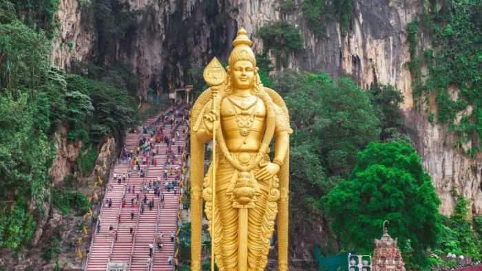 The Sacred Statue of Hindu God Lord Murugan