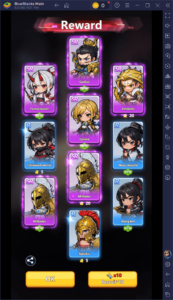Get powerful heroes right from the start in Mini Empire: Hero Never Cry.