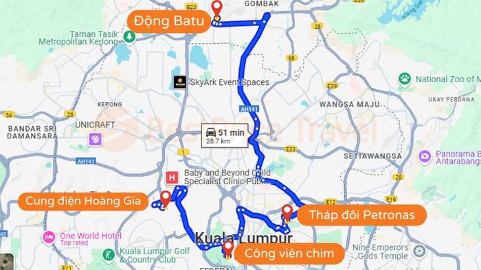 Kuala Lumpur Travel Map