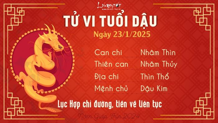 Tử vi hàng ngày 23/1/2025 - Dậu
