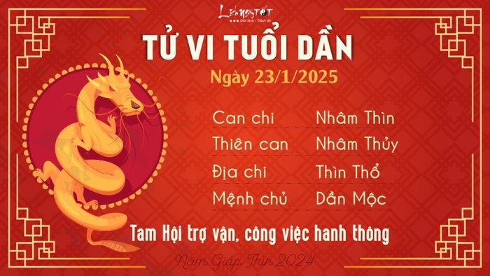 Tử vi hàng ngày 23/1/2025 - Dần