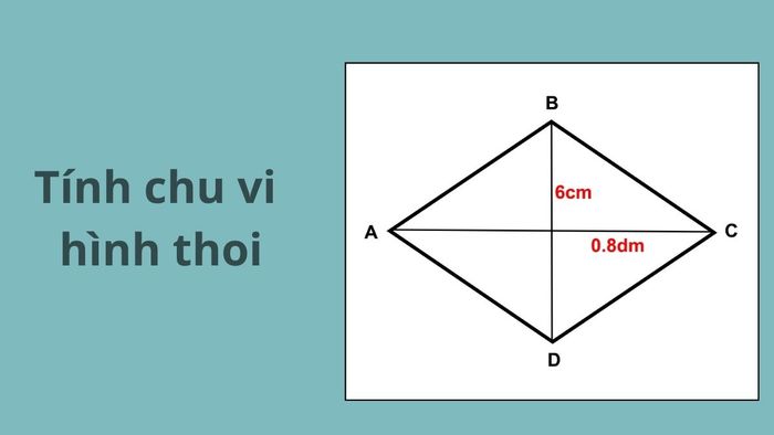 Cách tính chu vi hình thoi khi biết độ dài đường chéo