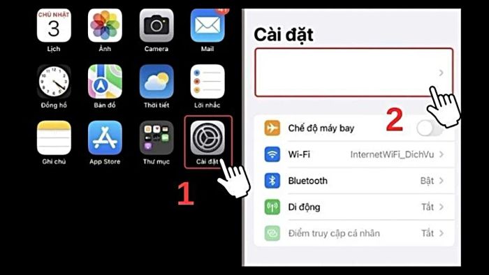 Hướng dẫn lấy mã xác minh email trên iPhone khi sử dụng xác thực hai yếu tố cho ID Apple - Bước 1