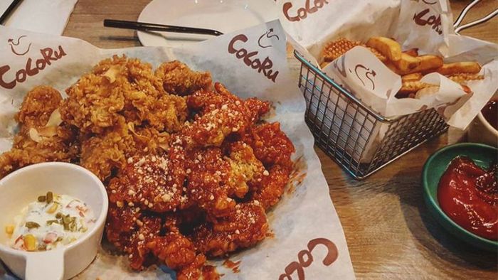 Famous Dakgangjeong fried chicken