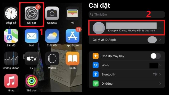 Hướng dẫn lấy mã xác minh email từ ID Apple trên iPhone - Bước 1