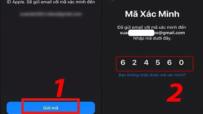 Hướng dẫn chi tiết cách lấy mã xác minh email trên iPhone thông qua tài khoản iCloud - Bước 2