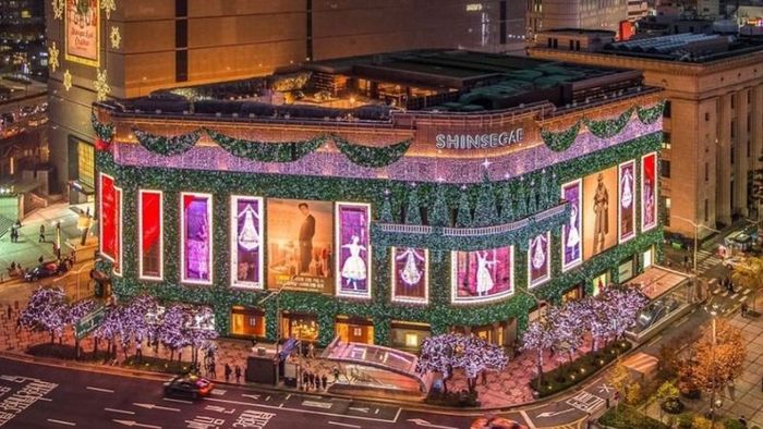 Christmas celebrations in South Korea are dazzlingly decorated.