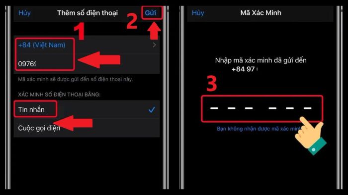 Hướng dẫn thay đổi số điện thoại xác minh email trên iPhone - Bước 4