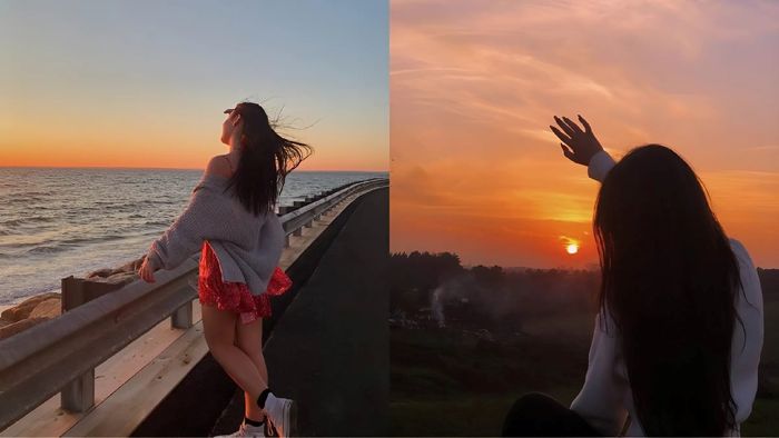 Kiểu tạo dáng chụp ảnh hoàng hôn 3
