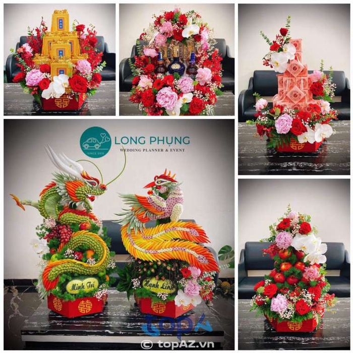 Địa chỉ Long Phụng Wedding tại TP. Cam Ranh chuyên cung cấp dịch vụ làm mâm quả cưới hỏi chất lượng và uy tín.
