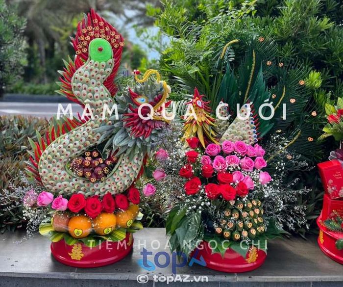 Địa chỉ làm mâm quả cưới hỏi Tiệm hoa Ngọc Chi tại TP. Cam Ranh
