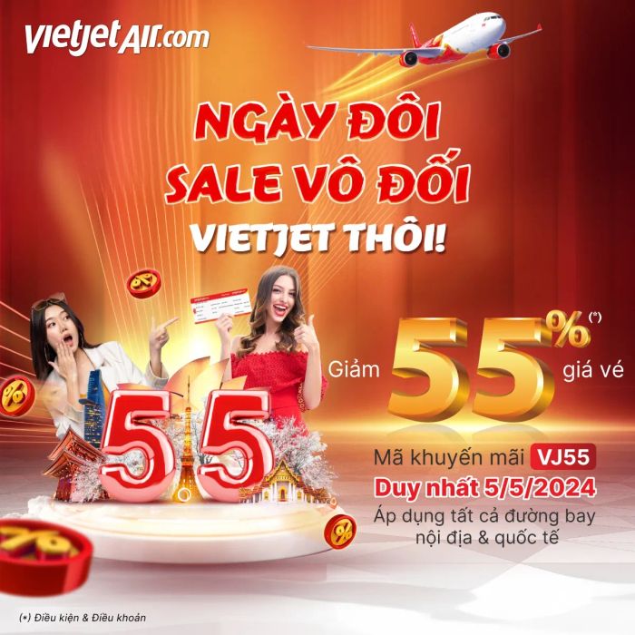 Double the excitement, unbeatable sale – Only with Vietjet!