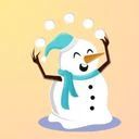 Icon người tuyết Noel ngộ nghĩnh, dễ thương, mang đến không khí Giáng Sinh ấm áp