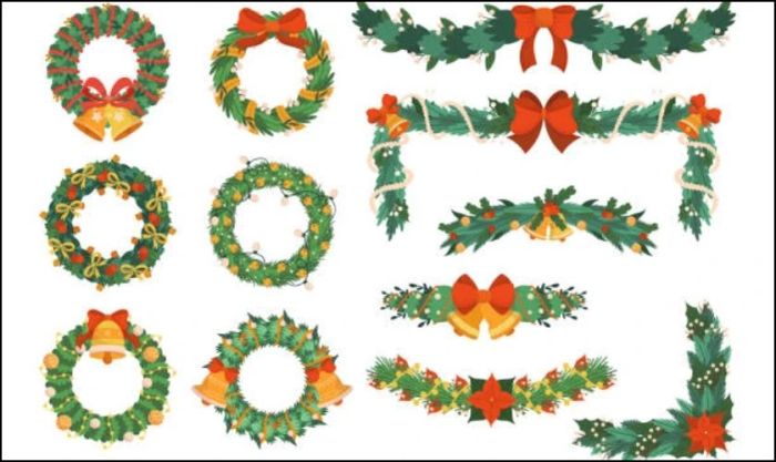 Icon vòng nguyệt quế Noel xinh xắn