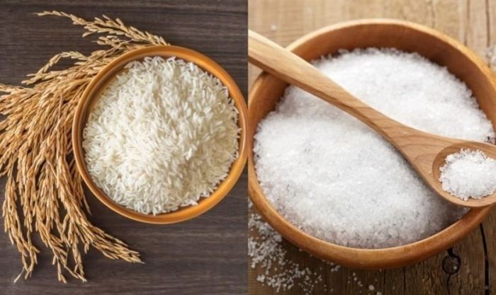 Ngày vía Thần Tài nên cúng gì - Gạo và muối là không thể thiếu