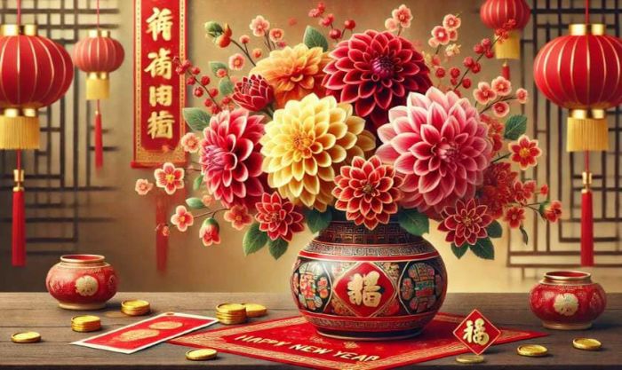 Có nên cắm hoa thược dược trong ngày Tết không?