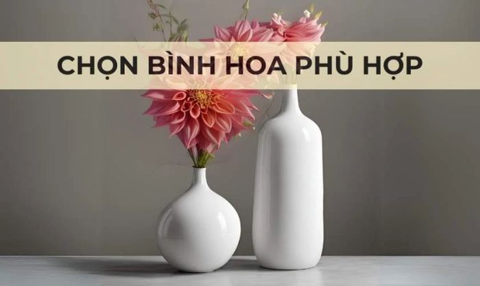 Lựa chọn bình hoa phù hợp