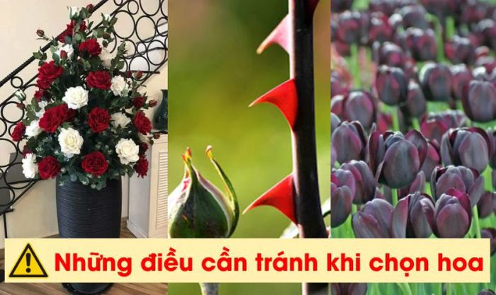 Không sử dụng hoa giả hoặc hoa có gai để cúng Thần Tài