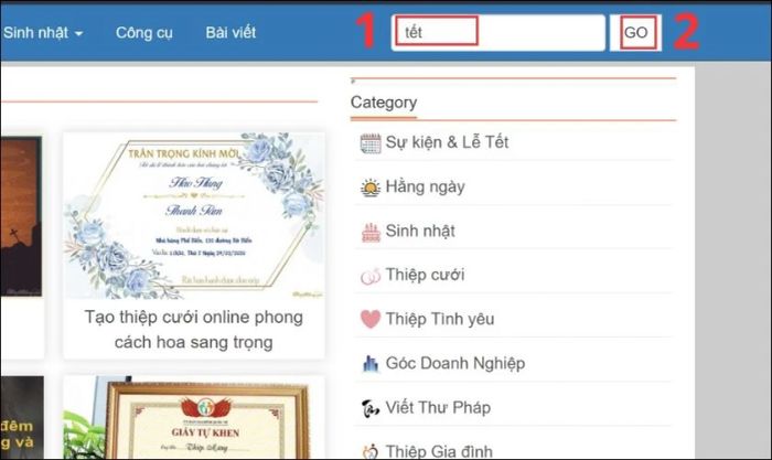 Hướng dẫn làm thiệp Tết 2024 trên ứng dụng Thiệp Mừng