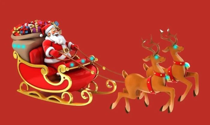Chú tuần lộc chở ông già Noel phát quà trong đêm Giáng sinh