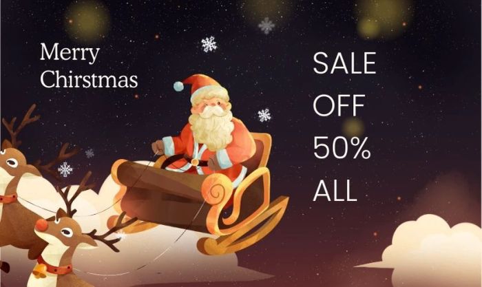 Banner Sale Giáng sinh đẹp mắt và nổi bật