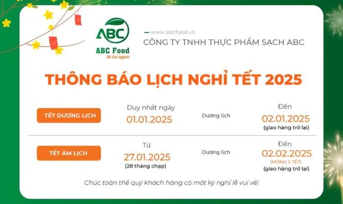 Thiết kế banner thông báo nghỉ Tết dành riêng cho quán ăn