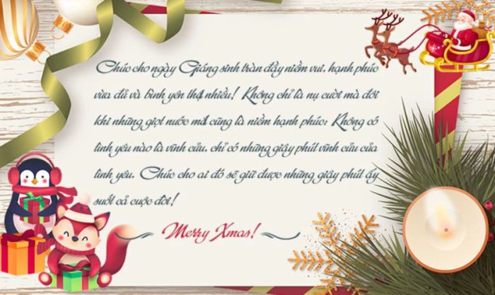 Mẫu thiệp Giáng Sinh đẹp kèm lời chúc ý nghĩa nhất