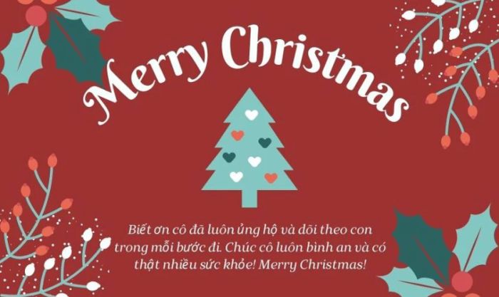 Mẫu thiệp Giáng Sinh trực tuyến dành tặng cô giáo