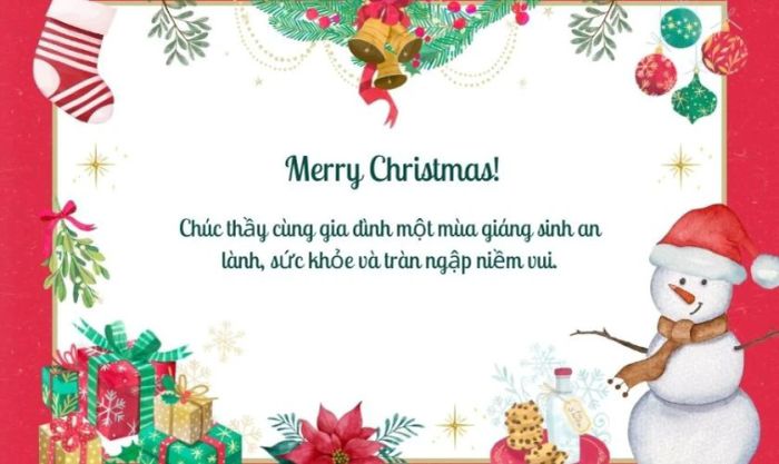 Tạo thiệp Giáng Sinh trực tuyến dành tặng thầy giáo