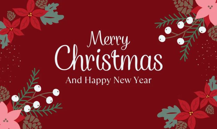Banner Noel với tone đỏ nổi bật