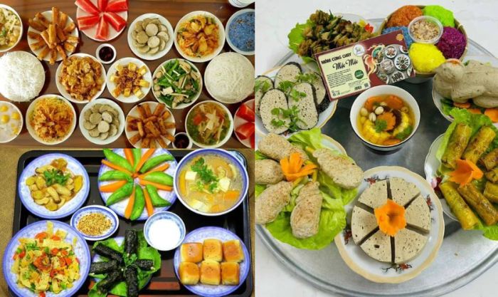 Mâm lễ cúng chay ngày mùng 3 Tết