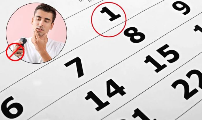 Kiêng cạo râu vào ngày đầu năm, đầu tháng
