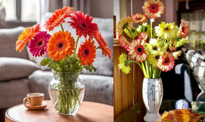 Mẫu cắm hoa đồng tiền ngày Tết thanh lịch và trang nhã
