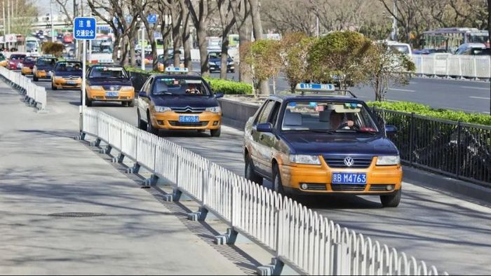 Taxis are a common mode of transportation in Beijing