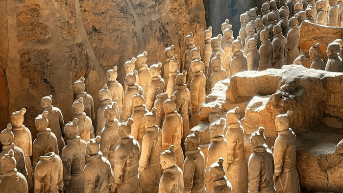 The structure of the Mausoleum of Qin Shi Huang is deeply excavated and extremely sturdy