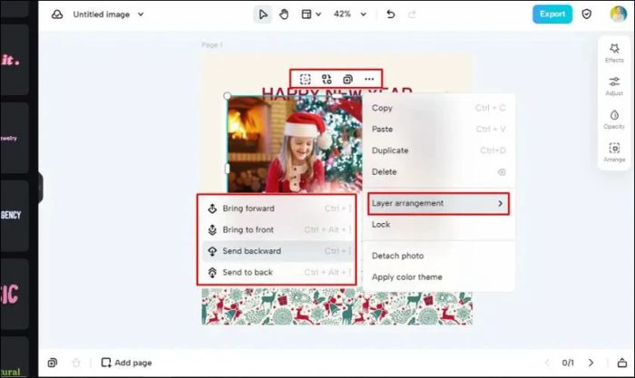 Kết hợp các lớp để tạo hiệu ứng độc đáo cho thiệp Giáng Sinh