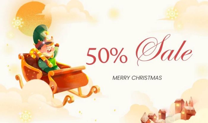 Banner Sale Giáng sinh hấp dẫn và thu hút người mua