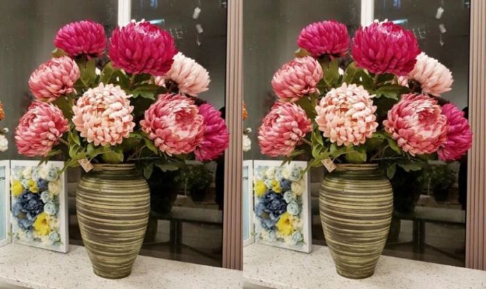 Cách cắm cúc mẫu đơn nhiều màu chưng Tết