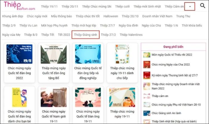 hướng dẫn làm thiệp Giáng Sinh trực tuyến theo mẫu