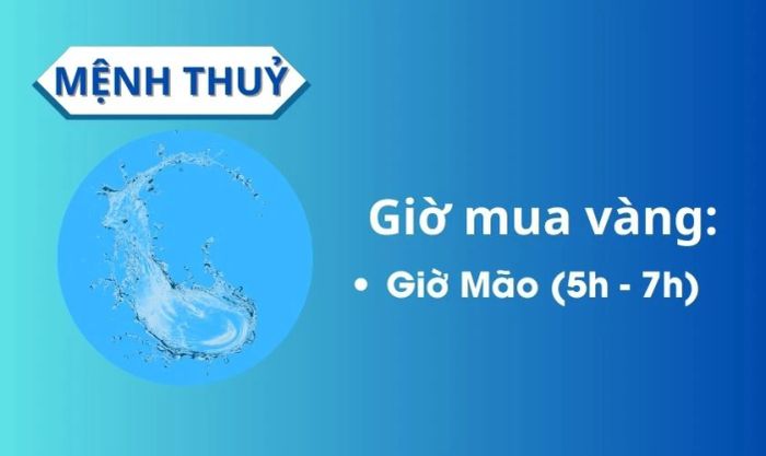 Thời gian mua vàng ngày vía Thần Tài tốt nhất dành cho người mệnh Thủy