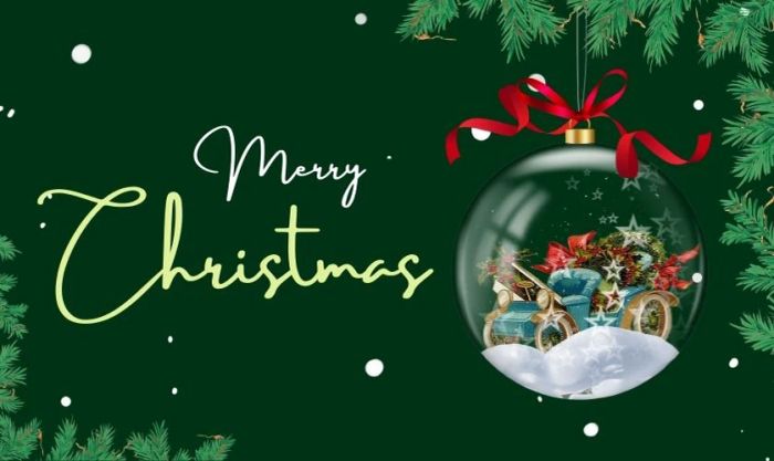 Banner Noel tone xanh lá mang đậm vẻ sang trọng