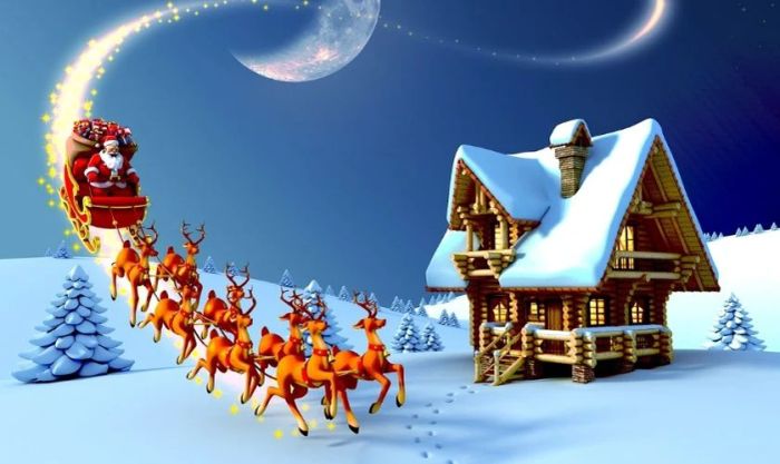 Ban đầu, cỗ xe chở quà của ông già Noel chỉ có 8 con tuần lộc.