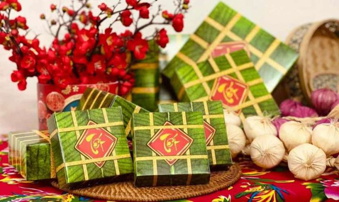 Trang trí Tết mầm non 2025 với mô hình bánh chưng