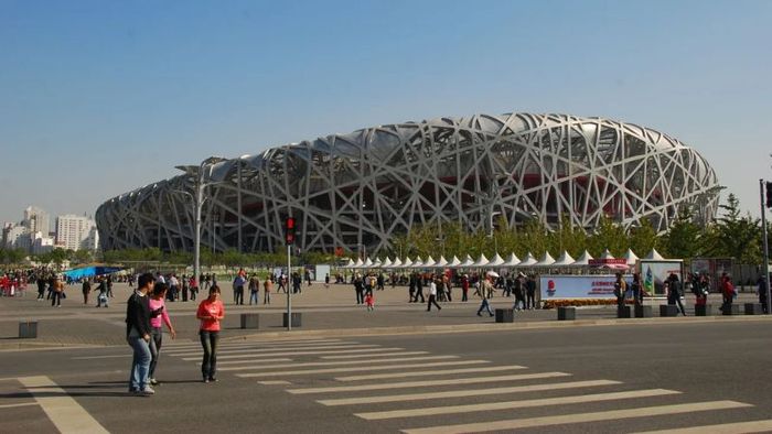 The best seasons to visit the Beijing National Stadium are spring and autumn