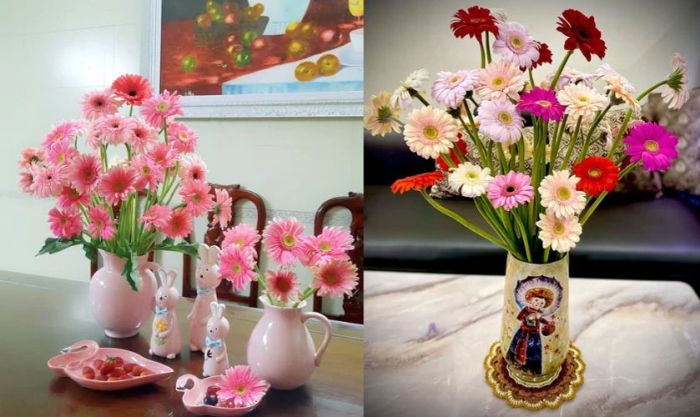Những mẫu cắm hoa đồng tiền ngày Tết ấn tượng
