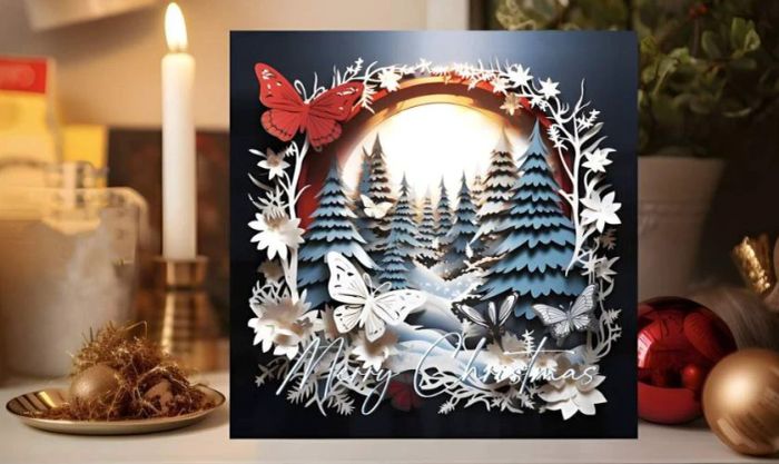 Thiệp Giáng Sinh 3D, thiệp Noel với phong cách độc đáo