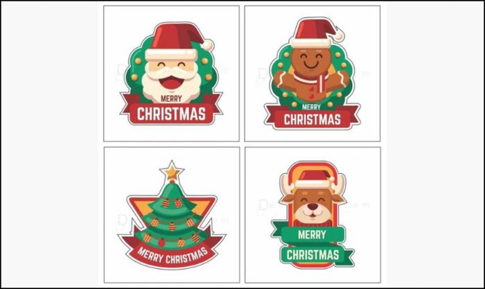 Sticker Giáng sinh dễ thương